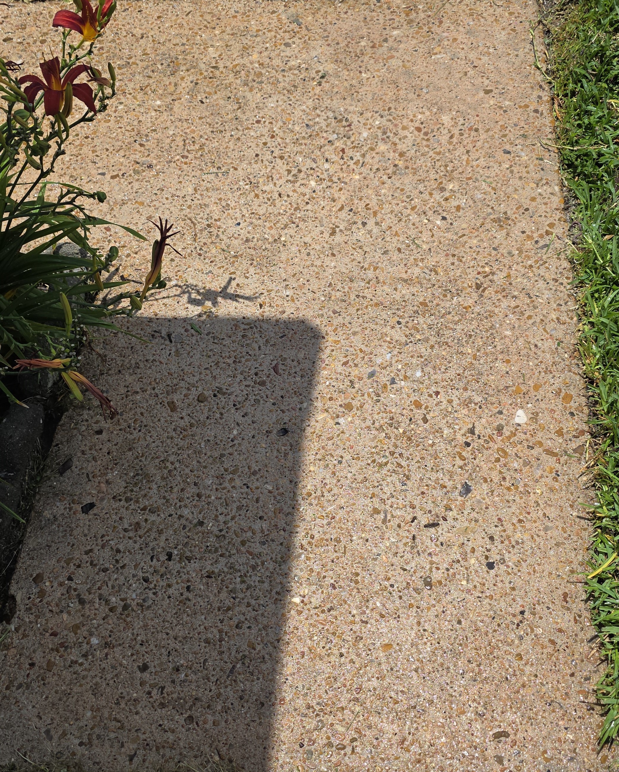 Concrete after pressure washing